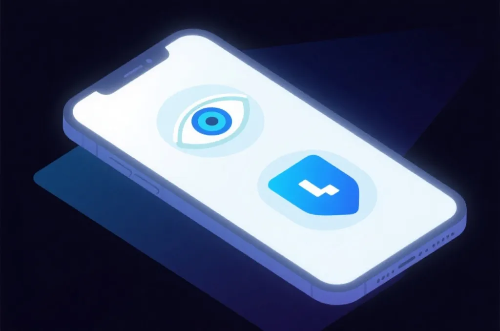 智能手机暗黑模式护眼科技示意图